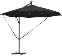 vidaXL Parapluie banane en saillie noir 294 x 294 x 248 cm