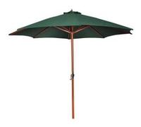 vidaXL Parasol 258 cm Toile Verte Polyester Auvent de Jardin Parasol de Plage 40436 Vert G