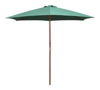 Vidaxl Parasol Avec Poteau En Bois 270 X 270 Cm Vert