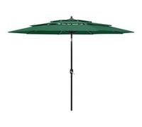 Parasol de Jardin à 3 niveaux avec Mât en Aluminium Pare-soleil Sable vidaXL