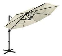 Vidaxl Parasol À 4 Niveaux Avec Mât En Aluminium Sable 3x3 M