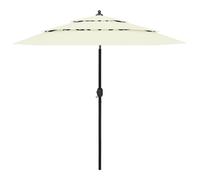 Vidaxl Parasol À 3 Niveaux Avec Mât En Aluminium Sable 2,5 M