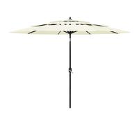 Vidaxl Parasol À 3 Niveaux Avec Mât En Aluminium Sable 3 M