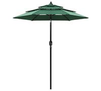 vidaXL Parasol 3-laags met aluminium paal 2 m groen313853 Vert G