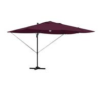 vidaXL Parasol à Bras déporté - Bordeaux Bordeaux Métal et Tissu Moyen