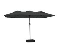vidaXL Parasol de jardin double tête anthracite 449x265 cm 362947