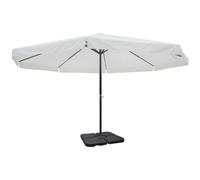 vidaXL Parasol Aluminium Pied de parasol portable Blanc