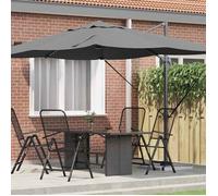 vidaXL Parasol Anthracite 351 x 250 x 260 cm Polyester et Aluminium, Parasol moderne inclinable, rotatif, résistant aux UV,42003345
