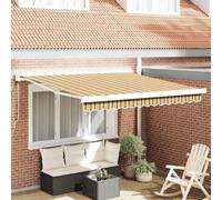 Vidaxl Parasol Automatique Rétractable Rayé Multicolore 300x250 Cm