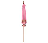 Vidaxl Parasol Autre Rose X 260 Cm Coton Et Bois Massif