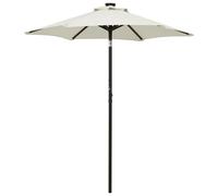 Vidaxl Parasol Avec Lumières Led Sable 200x211 Cm Aluminium