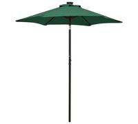 vidaXL Parasol avec lumières LED Vert 200x211 cm Aluminium Vert