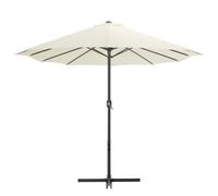 vidaXL Parasol avec mât en aluminium 460x270 cm blanc sable