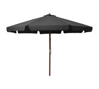 Vidaxl Parasol Avec Mât En Bois 330 Cm Anthracite Gris