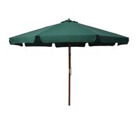Vidaxl Parasol Avec Mat En Bois 330 Cm Vert
