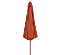 vidaXL Parasol avec mât en bois 350 cm Terracota
