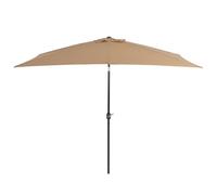 Vidaxl Parasol Avec Mât En Métal 300 X 200 Cm Taupe Gris