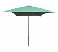 vidaXL Parasol avec Poteau en Bois Parasol de Terrasse Pare-Soleil Parasol de Jardin Parasol de Patio Parasol d'Extérieur Résistant aux UV 200x300 cm Vert