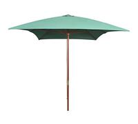 Parasol avec poteau en bois 200 x 300 cm Vert