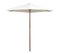 Yueyinnkeji Parasol Avec Poteau En Bois 270 X 270 Cm Blanc Crème Type Blanc
