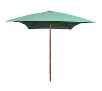 Vidaxl Parasol Avec Poteau En Bois 200 X 300 Cm Vert Vert