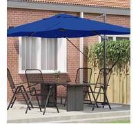 vidaXL Parasol Azur 351 x 250 x 260 cm Polyester et Aluminium, Parasol moderne inclinable, rotatif, résistant aux UV,42003348
