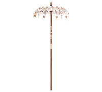 vidaXL Parasol balinais Crème 95 x 95 x 260 cm, Parasol Balinais, Grand auvent, pour Le Jardin, terrasse, Ombre élégante, décoratif en Bambou