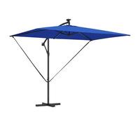 Vidaxl Parasol Banane À Mât Déporté Bleu 294 X 200 X 254 Cm