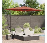 Vidaxl Parasol Banane À Mât Déporté Couleur Terre Cuite