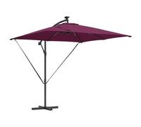 Vidaxl Parasol Banane À Mât Déporté Rouge Bordeaux 249 X 249 X 250 Cm