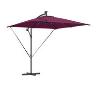Vidaxl Parasol Banane À Mât Déporté Rouge Bordeaux 249 X 249 X 250 Cm