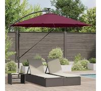 Vidaxl Parasol Banane À Mât Déporté Rouge Bordeaux 294 X 294 X 248 Cm