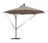 Vidaxl Parasol Banane À Mât Déporté Taupe 294 X 294 X 248 Cm