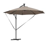 Vidaxl Parasol Banane À Mât Déporté Taupe 294 X 294 X 248 Cm
