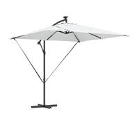 vidaXL Parasol Banane, Parfait pour ta terrasse ! Il Fait 249 x 249 x 250 cm, est fabriqué en Acier avec Un revêtement en Poudre. Sa Toile en Polyester est résistante au Vent et tu Peux l'incliner co
