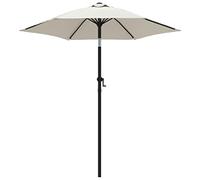 vidaXL Parasol Blanc sable 200x224 cm Aluminium
