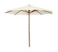 vidaXL Parasol 300x258 cm Blanc sable