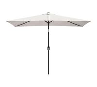 vidaXL Parasol Blanc Sable Rectangulaire Parasol de Jardin Plage Pare-soleil