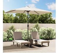 vidaXL Parasol Blanc Sable Rectangulaire Parasol de Jardin Plage Pare-soleil 40772