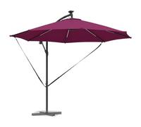 vidaXL Parasol Bordeaux 294 x 294 x 248 cm Polyester et Aluminium, Parasol Moderne, Robuste pour Jardin, Patio, Ombre Flexible, Protection UV, Solution rotative