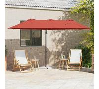 Vidaxl Parasol Cantilever De Jardin Couleur Terre Cuite Large