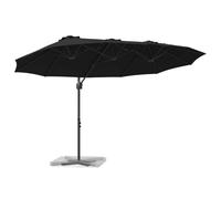 Vidaxl Parasol Cantilever De Jardin Noir Large Acier Peint Par Poudre