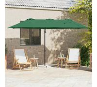 Vidaxl Parasol Cantilever De Jardin Vert 372 X 198 X 253 Cm