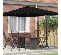 Vidaxl Parasol Cantilever Noir Toit En Polyester Avec Cadre En Métal Grand
