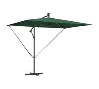 Vidaxl Parasol Banane À Mât Déporté Vert 294 X 200 X 254 Cm
