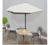 vidaXL Parasol de balcon avec mât en aluminium Demi 270x144x222 cm Terre cuite