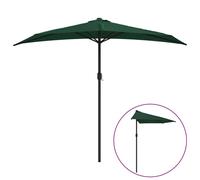 Vidaxl Parasol De Balcon Avec Mat En Aluminium Vert 270x135 Cm Demi