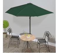 vidaXL Parasol de balcon Demi avec mât en aluminium 300x150 cm Vert