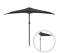 Vidaxl Parasol De Balcon Et Mât En Aluminium Anthracite 300x150cm Demi Gris
