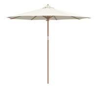 vidaXL Parasol de Jardin Ø 270 x 260 cm Bambou Rond Crème Blanc | Super facile à déplacer et à ranger, Change la hauteur pour profiter au max de l'ombre, Protège tes affaires du soleil